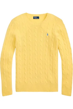 Ralph Lauren Strik, Dame, Gul, 2XL, Uld, Sweatshirts Hoodies