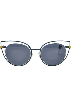 Fendi Pre-owned, Dame, Blå, ONE SIZE, Tyl, Pre-owned Plast solbriller