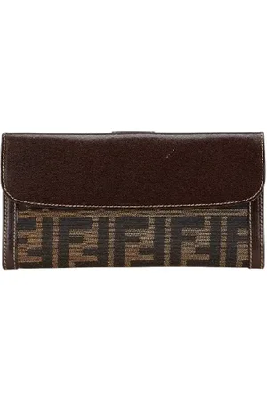 Fendi Pre-owned, Dame, Brun, ONE SIZE, Tyl, Pre-owned Canvas punge