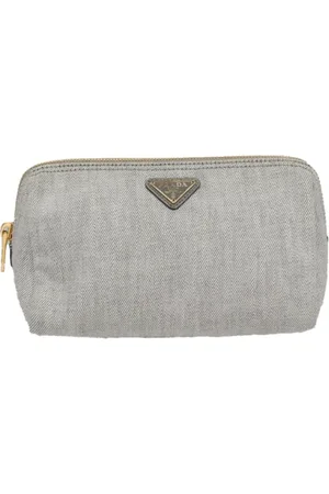 Prada Pre-owned, Dame, Grå, ONE SIZE, Tyl, Pre-owned Canvas clutches