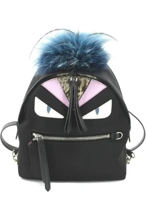 Fendi Pre-owned, Dame, Sort, ONE SIZE, Nylon, Pre-owned Stof fendi-tasker