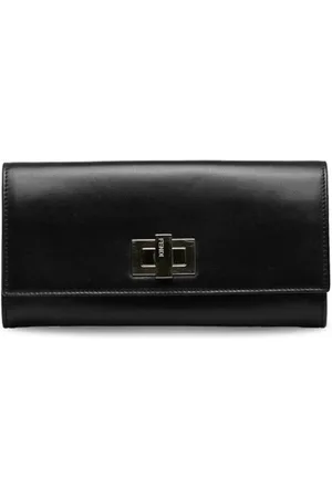 Fendi Pre-owned, Dame, Sort, ONE SIZE, Tyl, Pre-owned Laeder punge