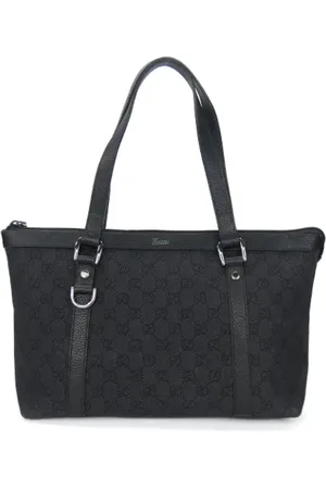 Gucci Pre-owned, Dame, Sort, ONE SIZE, Uld, Pre-owned Canvas totes