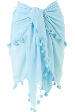 Melissa Odabash Badetøj, Dame, Blå, ONE SIZE, Uld, Klar Blå Hav Pareo Cover Up