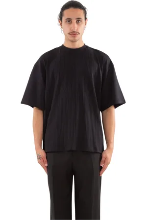 COSTUMEIN Top, Herre, Sort, S, Plisseret Boxy Tee i N1