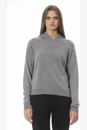 BALDININI Sweathshirts & Hoodies, Dame, Grå, M, Hættetrøje med lange ærmer