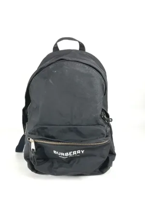 Burberry Pre-owned, Dame, Sort, ONE SIZE, Tyl, Pre-owned Stof rygsaekke