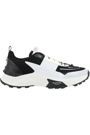 VALENTINO GARAVANI Sko, Herre, Hvid, 44 EU, Læder, Læder Sneakers med Ikoniske Detaljer