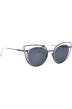Fendi Pre-owned, Dame, Blå, ONE SIZE, Tyl, Pre-owned Plast solbriller