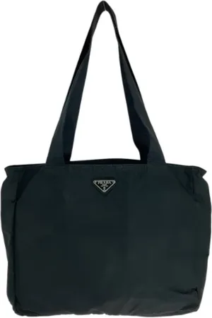 Prada Pre-owned, Dame, Sort, ONE SIZE, Nylon, Pre-owned Canvas totes