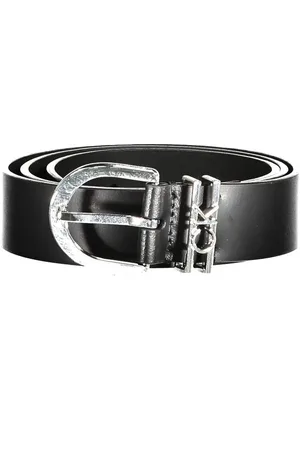 Calvin Klein Tilbehør, Dame, Sort, 75 CM, Læder, Sort Læder Kvinder Bælte
