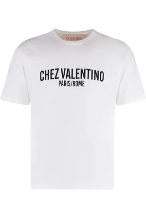 VALENTINO GARAVANI Top, Herre, , 2XL, Bomuld, Ribbet crew-neck bomuld T-shirt