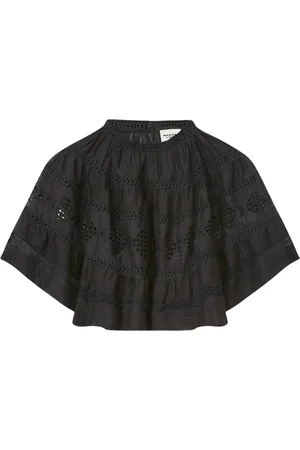Isabel Marant Bluser & Skjorter, Dame, Sort, XS, Bomuld, Sort Bomuld Top Ht0541Fac1J15E