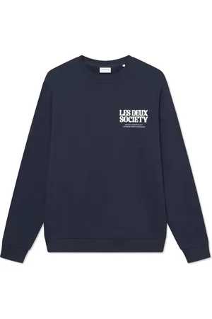 Les Deux Sweathshirts & Hoodies, Herre, Blå, XL, Bomuld, Society Cotton Sweatshirt