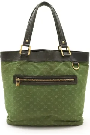 LOUIS VUITTON Pre-owned, Dame, Grøn, ONE SIZE, Tyl, Pre-owned Canvas totes