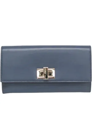 Fendi Pre-owned, Dame, Blå, ONE SIZE, Tyl, Pre-owned Laeder punge