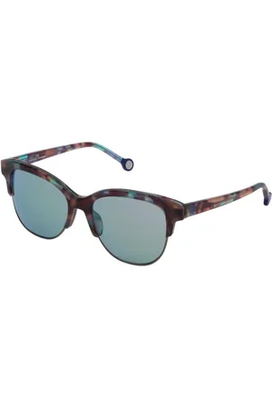 Carolina Herrera Tilbehør, unisex, Brun, ONE SIZE, Brun Acetat Unisex Solbriller med Specielle Funktioner