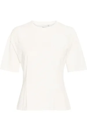 Ichi Top, Dame, , M, Bomuld, Cloud Dancer Tee & Top Stil