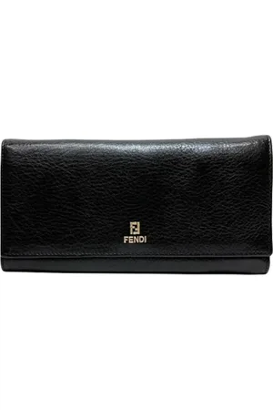 Fendi Pre-owned, unisex, Sort, ONE SIZE, Tyl, Pre-owned Laeder punge