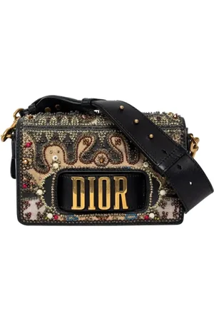 Dior Pre-owned, Dame, Sort, ONE SIZE, Uld, Pre-owned Laeder dior-tasker