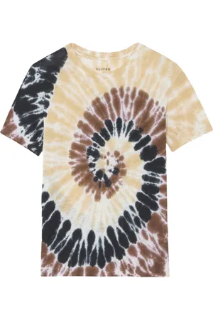 KUJTEN Top, Dame, Flerfarvet, M, Linned, Tie & Dye Linned T-shirt