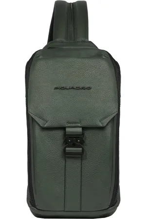 Piquadro Taske, unisex, Grøn, ONE SIZE, Uld, Grøn læder skuldertaske