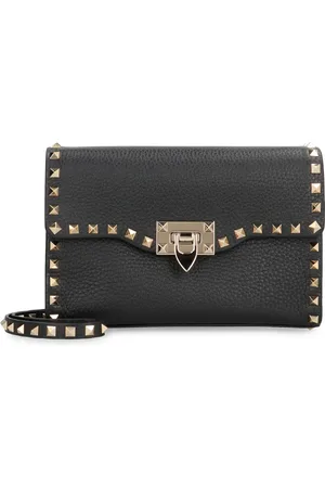 VALENTINO GARAVANI Taske, Dame, Sort, ONE SIZE, Læder, Rockstud Læder Crossbody Taske