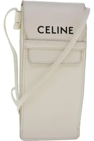 Céline Pre-owned, Dame, Hvid, ONE SIZE, Uld, Pre-owned Laeder celine-tasker