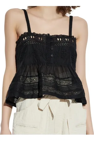 Isabel Marant Top, Dame, Sort, S, Bomuld, Sort Bomuld Top