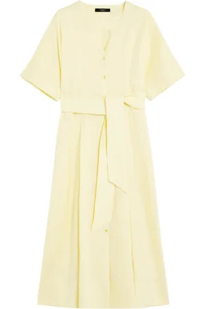Max Mara Kjole, Dame, Gul, XS, Gul Weekend Kjole