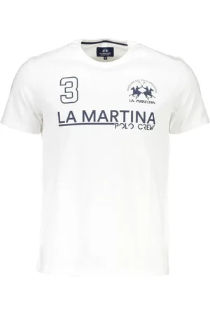 La Martina Top, Herre, Hvid, 2XL, Bomuld, Hvid Bomuld Herre T-Shirt Rytter Klasse