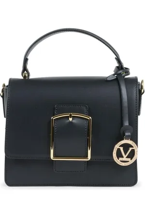 19V69 Italia Taske, Dame, Sort, ONE SIZE, Læder, Sort Læder Crossbody Taske med Spænde Lukning