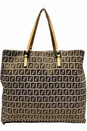 Fendi Pre-owned, Dame, Brun, ONE SIZE, Tyl, Pre-owned Canvas fendi-tasker