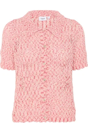 Saint Tropez Strik, Dame, Lyserød, 2XL, Uld, Kimberleysz Cardigan Strik Poinciana