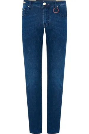 sartoria tramarossa Jeans, Herre, Blå, W32, Denim, Blå Denim Jeans Regular Slim Fit