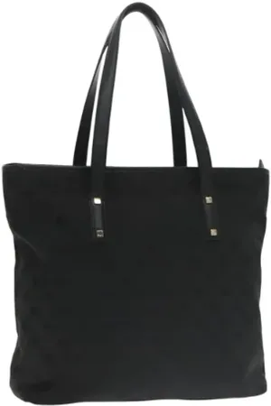 Salvatore Ferragamo Pre-owned, Dame, Sort, ONE SIZE, Uld, Pre-owned Canvas skuldertasker