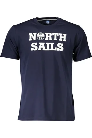 North Sails Top, Herre, Blå, M, Blå T-shirt med kort ærme og logo