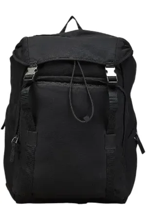 Prada Pre-owned, Dame, Sort, ONE SIZE, Uld, Pre-owned Canvas rygsaekke