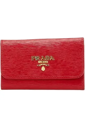 Prada Pre-owned, Dame, Rød, ONE SIZE, Tyl, Pre-owned Laeder ngleholdere