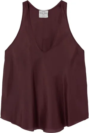 FORTE FORTE Top, Dame, Rød, S, Bordeaux Ærmeløs Top