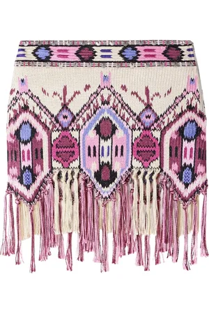 Isabel Marant Nederdel, Dame, Flerfarvet, XS, Bomuld, Rosa Bomuld Viskose Nederdel