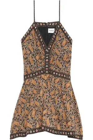 Isabel Marant Kjole, Dame, Flerfarvet, XS, Bomuld, Sort Bomulds Kjole