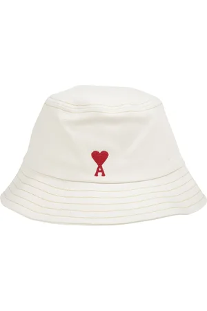 Ami Tilbehør, Herre, Hvid, M, Bomuld, Spandehat med Ami de Coeur broderi