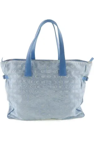 CHANEL Pre-owned, Dame, Blå, ONE SIZE, Nylon, Pre-owned Canvas totes