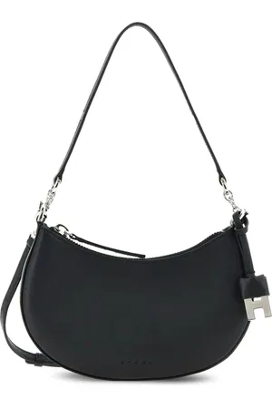Hogan Taske, Dame, Sort, ONE SIZE, Uld, Mini Sort Skuldertaske med Charme