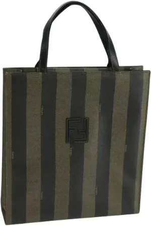 Fendi Pre-owned, Dame, Brun, ONE SIZE, Tyl, Pre-owned Canvas fendi-tasker