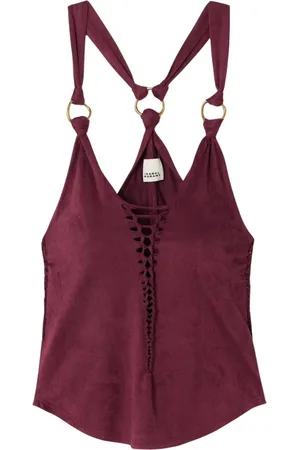 Isabel Marant Top, Dame, Rød, S, Polyester, Bordeaux Top Ht0651Fac2K01I