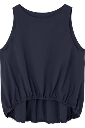 HERNO Top, Dame, Blå, XS, Marineblå Top med Vingesleeves