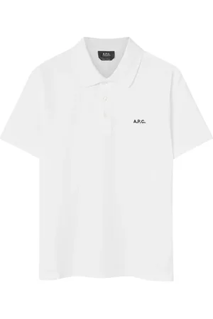 A.P.C. Top, Herre, Hvid, M, Hvid Logo Polo T-shirts