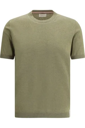 BROOKSFIELD Top, Herre, Grøn, S, Bomuld, Monogram Patch Strik T-shirt